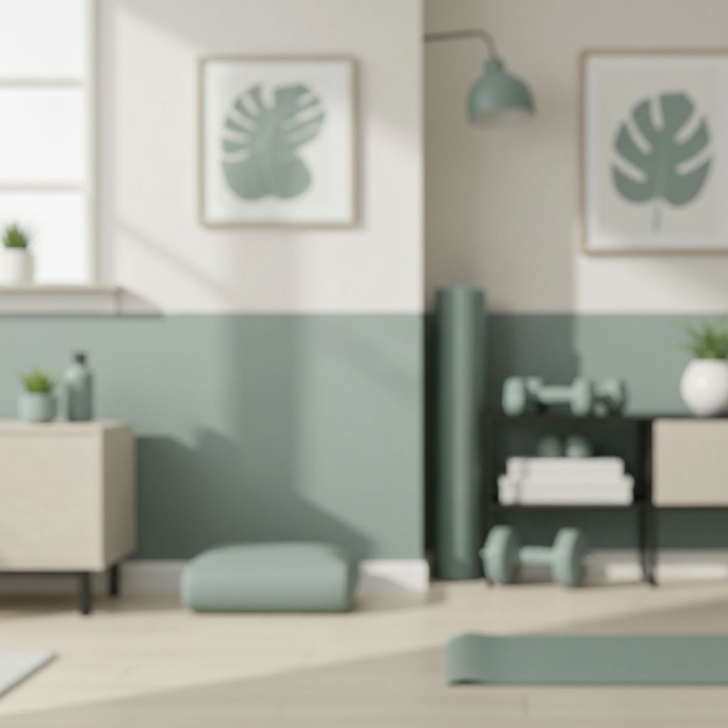 Espace domestique avec accessoires de fitness